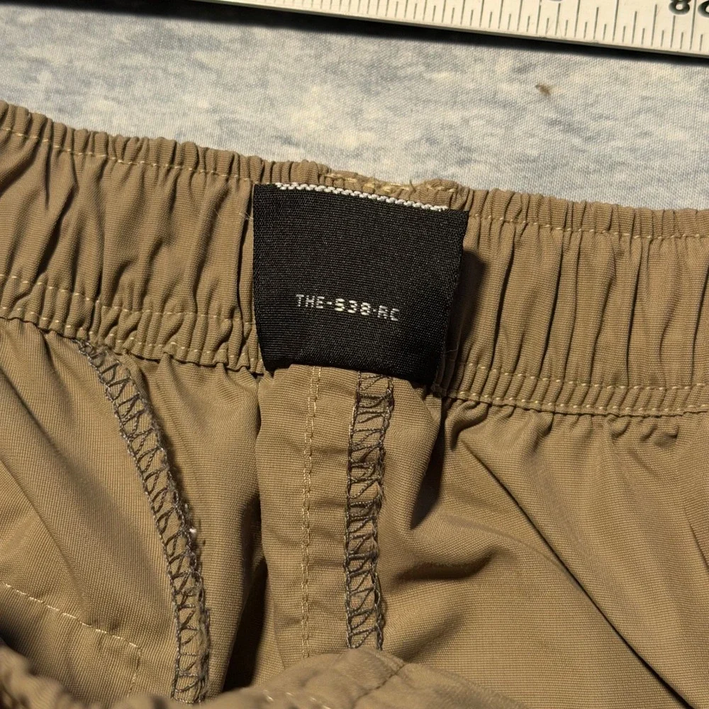 VTG North Face Summit Series Convertible Pants Large L Khaki Nylon Cargo Cinch